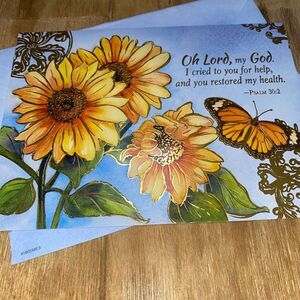 Benedictine Monks St. Benedict's Abbey O Lord my God Flower Merry Get Well Card